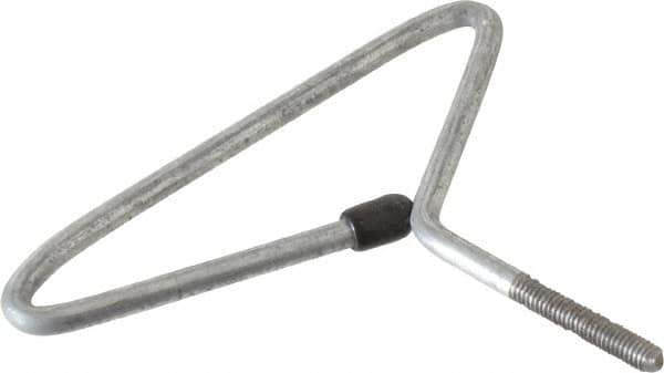 Schaefer Brush - 4-1/8" Long, 8-32 Male, Galvanized Steel T-Bar Brush Handle - 0.162" Diam, For Use with Steel Rods - Exact Tool & Supply