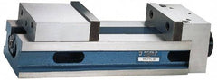 Kurt - 6" Jaw Width, 14" Jaw Opening Capacity, Horizontal Stationary Machine Vise - Manual Operation, 6,877 Lb Capacity, 1 Station, 24.51" Long x 4.86" High x 1-31/64" Deep, 1.735" Jaw Height, 80,000 psi Max Clamp Force, Ductile Iron - Exact Tool & Supply
