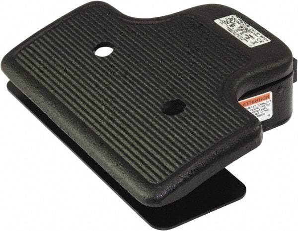 LINEMASTER - 1 Treadle, 20 Amp, 1 hp, Momentary (MO), SPDT, Electric Foot Switch - 1 NEMA Rated, IP20, Cast Iron, 5-1/2" Long x 7" Wide x 1.78" High - Exact Tool & Supply