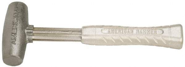 American Hammer - 4 Lb Head 1-3/4" Face Zinc Aluminum Alloy Nonmarring Hammer - 11-1/2" OAL, Aluminum Handle - Exact Tool & Supply