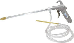 Guardair - 150 Max psi Safety Extension Tube Pistol Type Lever Blow Gun with 6' Siphon Tube - 1/4 NPT, 12" Tube Length, Aluminum - Exact Tool & Supply