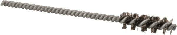 Schaefer Brush - 1/8 Inch Inside Diameter, 5/16 Inch Actual Brush Diameter, Carbon Steel, Power Fitting and Cleaning Brush - 1/8 Shank Diameter, 3-5/8 Inch Long, Twisted Wire Stem, 1/4 Inch Refrigeration Outside Diameter - Exact Tool & Supply