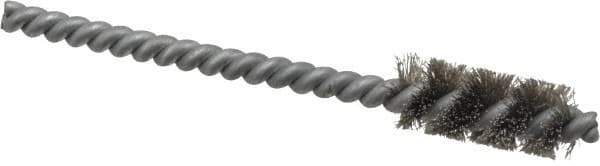 Schaefer Brush - 1/4 Inch Inside Diameter, 7/16 Inch Actual Brush Diameter, Carbon Steel, Power Fitting and Cleaning Brush - 3/16 Shank Diameter, 3-5/8 Inch Long, Twisted Wire Stem, 3/8 Inch Refrigeration Outside Diameter - Exact Tool & Supply