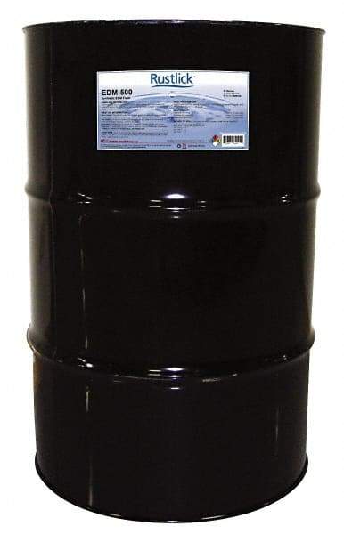 Value Collection - Rustlick EDM-500, 55 Gal Drum EDM/Dielectric Fluid - Synthetic, For Electric Discharge Machining - Exact Tool & Supply