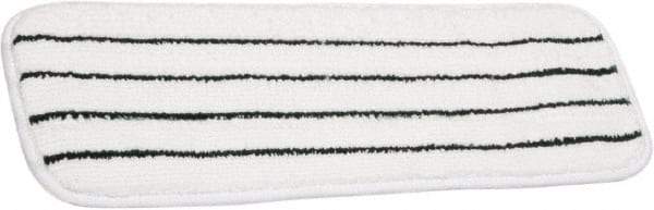 Ability One - 6" Long x 5" Wide Microfiber Dust Mop Pad - Hook & Loop, White, Looped Head - Exact Tool & Supply