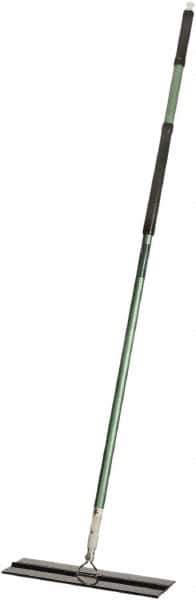 Ability One - 55" Long x 6" Wide Microfiber Dust Flat Mop - Hook & Loop, Green, Looped Head, Launderable - Exact Tool & Supply