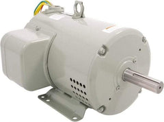 Leeson - 1 Max hp, 900 Max RPM, Premium Efficient Electric AC DC Motor - 230/460 V Input, Three Phase, 182T Frame, Rigid Base Mount, TEFC Enclosure - Exact Tool & Supply