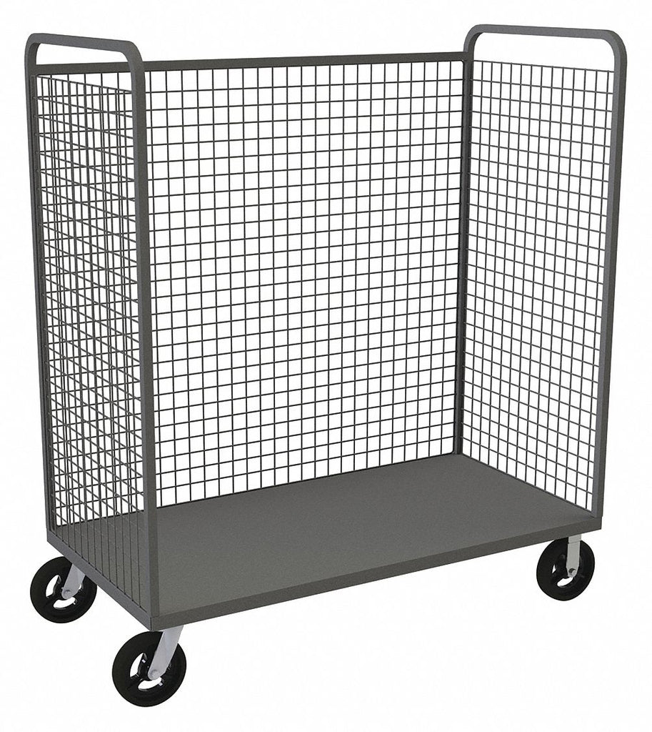48"L x 30"W x 68-1/2"H Powder Coated Steel Wire Cart, 1600 lb. Load Capacity