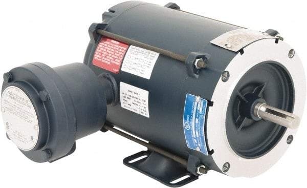 Leeson - 1/3 hp 1,800 Max RPM Explosion Proof Motor - 56C NEMA Frame, 230/460 Volts, 76% Efficiency at Full Load - Exact Tool & Supply