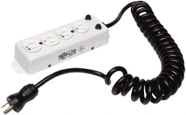 Tripp-Lite - 4 Outlets, 120 VAC15 Amps, 10' Cord, Power Outlet Strip - Keyhole, Tab Mount, 5-15 NEMA Configuration, 8.4" Strip - Exact Tool & Supply