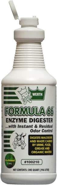 Werth Sanitary Supply - 1 Qt Bottle Odor Neutralizer - Liquid, Fresh Scent, Concentrated, Environmentally Safe - Exact Tool & Supply