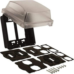 Hubbell-Raco - Electrical Outlet Box Steel Cover - Includes Gasket & Mounting Hardware - Exact Tool & Supply