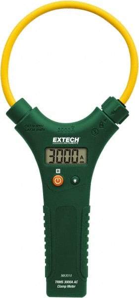 Extech - MA3010, CAT IV, Digital True RMS Clamp Meter with 10" Flex Jaws - 3000 AC Amps, Measures Current - Exact Tool & Supply