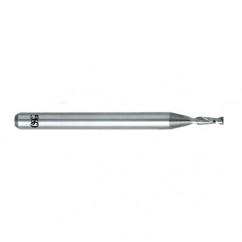 0.015 Dia. x 1-1/2 Overall Length 2-Flute Square End Solid Carbide SE End Mill-Round Shank-Center Cutting-Uncoated - Exact Tool & Supply