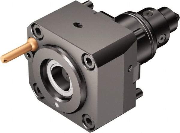 Sandvik Coromant - Neutral Cut, C6 Modular Connection, Adapter/Mount Lathe Modular Clamping Unit - 3.346" OAL, Through Coolant - Exact Tool & Supply