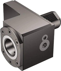 Sandvik Coromant - Left Hand Cut, C6 Modular Connection, Adapter/Mount Lathe Modular Clamping Unit - 63mm Square Shank Diam, 4.724" OAL, Through Coolant - Exact Tool & Supply