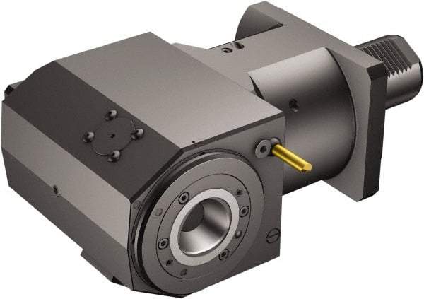 Sandvik Coromant - Neutral Cut, C5 Modular Connection, Adapter/Mount Lathe Modular Clamping Unit - 1/4" Square Shank Diam, 8.228" OAL, Through Coolant - Exact Tool & Supply