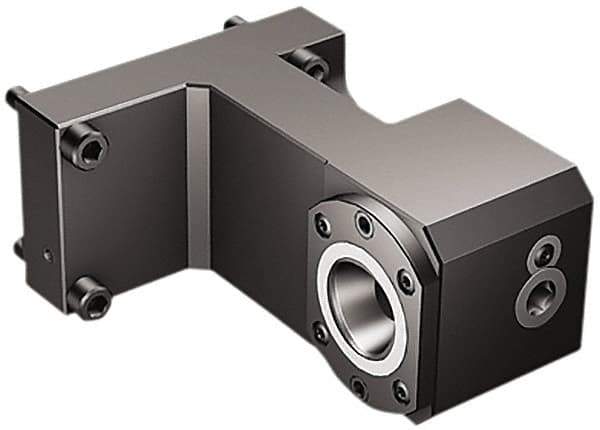 Sandvik Coromant - Left Hand Cut, C4 Modular Connection, Adapter/Mount Lathe Modular Clamping Unit - 40mm Square Shank Diam, 4.488" OAL, Through Coolant - Exact Tool & Supply