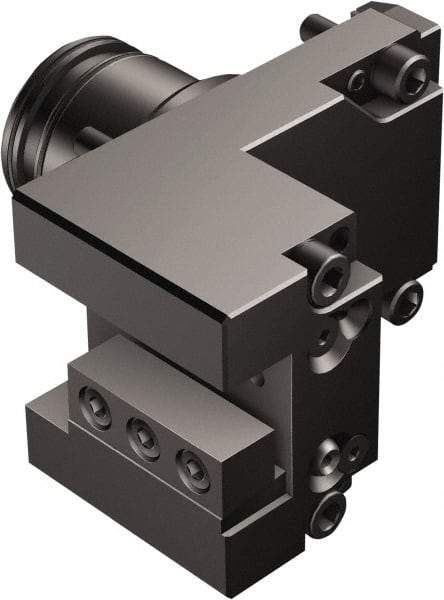 Sandvik Coromant - Neutral Cut, Adapter/Mount Lathe Modular Clamping Unit - 80mm Square Shank Diam, 6.299" OAL, Through Coolant - Exact Tool & Supply