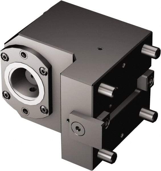Sandvik Coromant - Right Hand Cut, C4 Modular Connection, Adapter/Mount Lathe Modular Clamping Unit - 40mm Square Shank Diam, 5.354" OAL, Through Coolant - Exact Tool & Supply