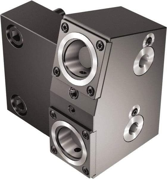 Sandvik Coromant - Left Hand Cut, C4 Modular Connection, Adapter/Mount Lathe Modular Clamping Unit - 40mm Square Shank Diam, 3.213" OAL, Through Coolant - Exact Tool & Supply