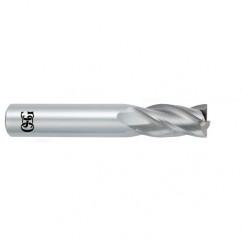 1 Dia. x 4 Overall Length 4-Flute .090 C/R Solid Carbide SE End Mill-Round Shank-Center Cutting-Uncoated - Exact Tool & Supply