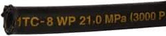 Parker - -8 Hose Size, 1/2" ID, 3,000 psi Work Pressure Hydraulic Hose - 3-1/2" Radius, Synthetic Rubber, -40°F to 212°F - Exact Tool & Supply