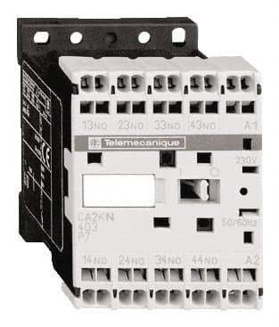 Schneider Electric - 2NC/2NO, 110 VAC at 50/60 Hz Control Relay - 17 V - Exact Tool & Supply