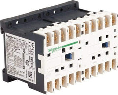 Schneider Electric - 3 Pole, 24 Coil VAC at 50/60 Hz, 12 Amp at 440 VAC, 16 Amp at 690 VAC and 20 Amp at 440 VAC, Reversible IEC Contactor - BS 5424, CSA, IEC 60947, NF C 63-110, RoHS Compliant, UL Listed, VDE 0660 - Exact Tool & Supply