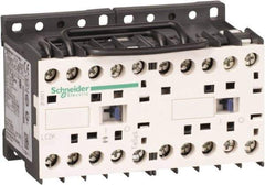 Schneider Electric - 3 Pole, 120 Coil VAC at 50/60 Hz, 12 Amp at 440 VAC, 16 Amp at 690 VAC and 20 Amp at 440 VAC, Reversible IEC Contactor - BS 5424, CSA, IEC 60947, NF C 63-110, RoHS Compliant, UL Listed, VDE 0660 - Exact Tool & Supply