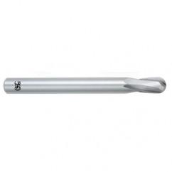 1" Dia. - 6" OAL - Bright CBD - Ball End SE EM - 2 FL - Exact Tool & Supply