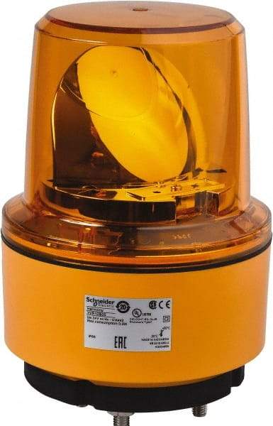 Schneider Electric - 12 VDC, 250 mAmp, Rotating Beacon LED Light - Surface Mounted, 7.05 Inch High, 130mm Diameter, 162 Flashes per min - Exact Tool & Supply