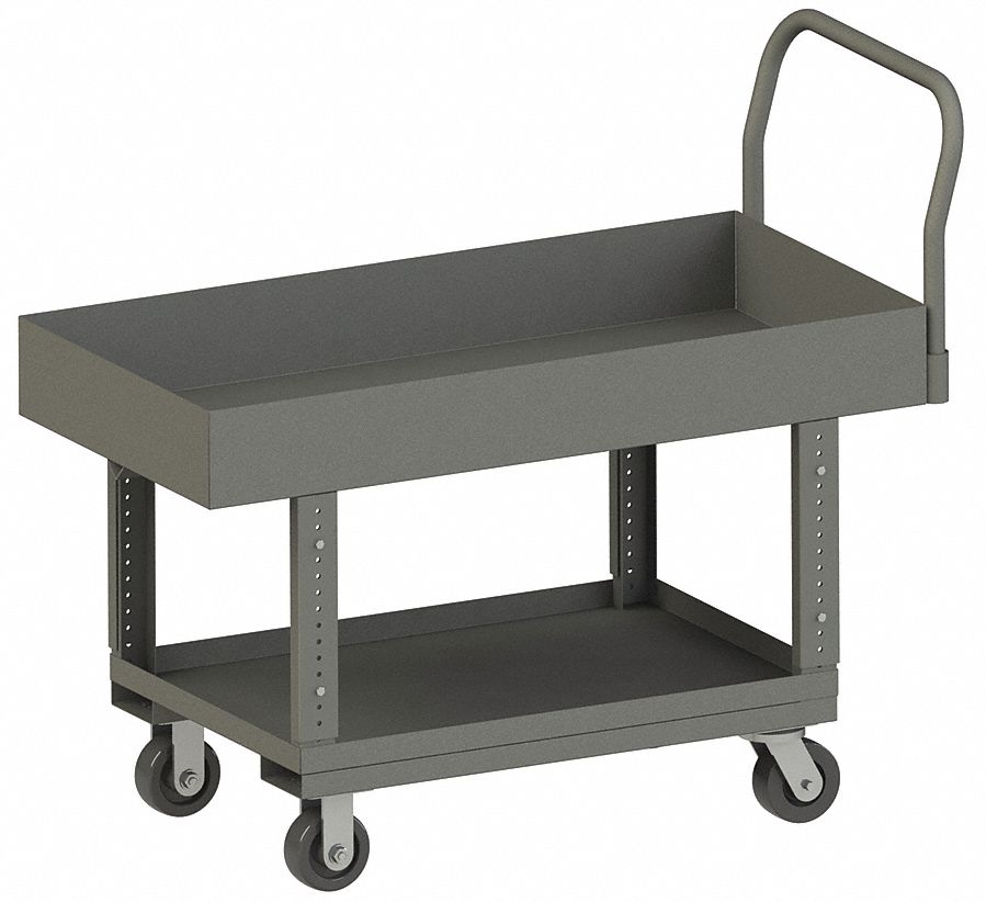 Work Height Platform Truck, Steel Deck Material, Steel Frame Material, 2000 lb. Load Capacity