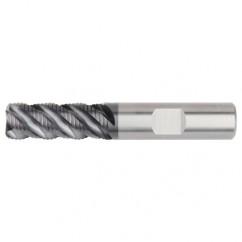 1/2x1/2x1-1/4x3 .040R 4FL Carbide Roughing End Mill-Weldon Shank-AlTiN - Exact Tool & Supply