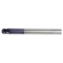 1/2x1/2x5/8x5 Ball Nose 4FL Carbide End Mill-Round Shank-TiAlN - Exact Tool & Supply