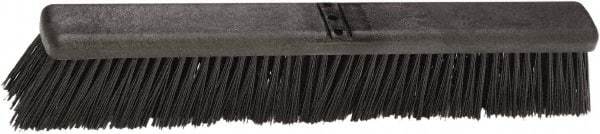 Harper Brush - 24" Heavy Duty Polypropylene Push Broom - 2-7/8" Bristle Length, Plastic Block, Bolt-On Handle Connection, Handle Sold Separately - Exact Tool & Supply