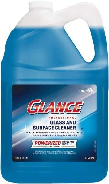 Diversey - 1 Gal Bottle Ammonia Glass Cleaner - Use on Countertops, Glass, Mirrors, Sinks, Stainless Steel, Washable Surfaces - Exact Tool & Supply