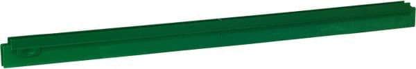 Vikan - 27.6" Polypropylene Blade Squeegee Refill - Threaded End, Double Edge, Green, Polypropylene Holder, Use with 77152 - Exact Tool & Supply