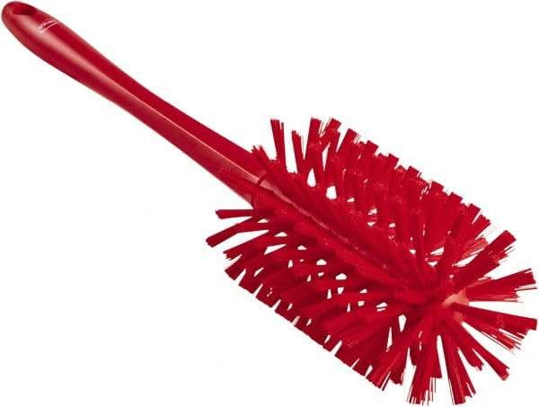 Vikan - 3-1/2" Diam Polyester Bottle Brush - 17" OAL, 6-1/4" Head Length, Polypropylene Handle - Exact Tool & Supply