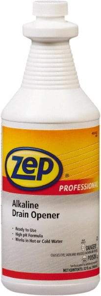 ZEP Commercial - 1 Qt Liquid Drain Cleaner - Unscented, Bottle - Exact Tool & Supply