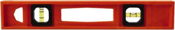 Johnson Level & Tool - 14" Long 2 Vial I-Beam Level - Structo-Cast, Orange - Exact Tool & Supply