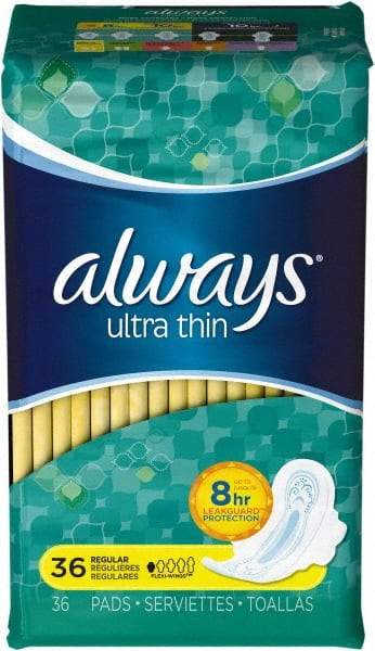 Always - Folded Sanitary Napkins - Regular Absorbency, Up to 8 Hours LeakGuard Protection - Exact Tool & Supply