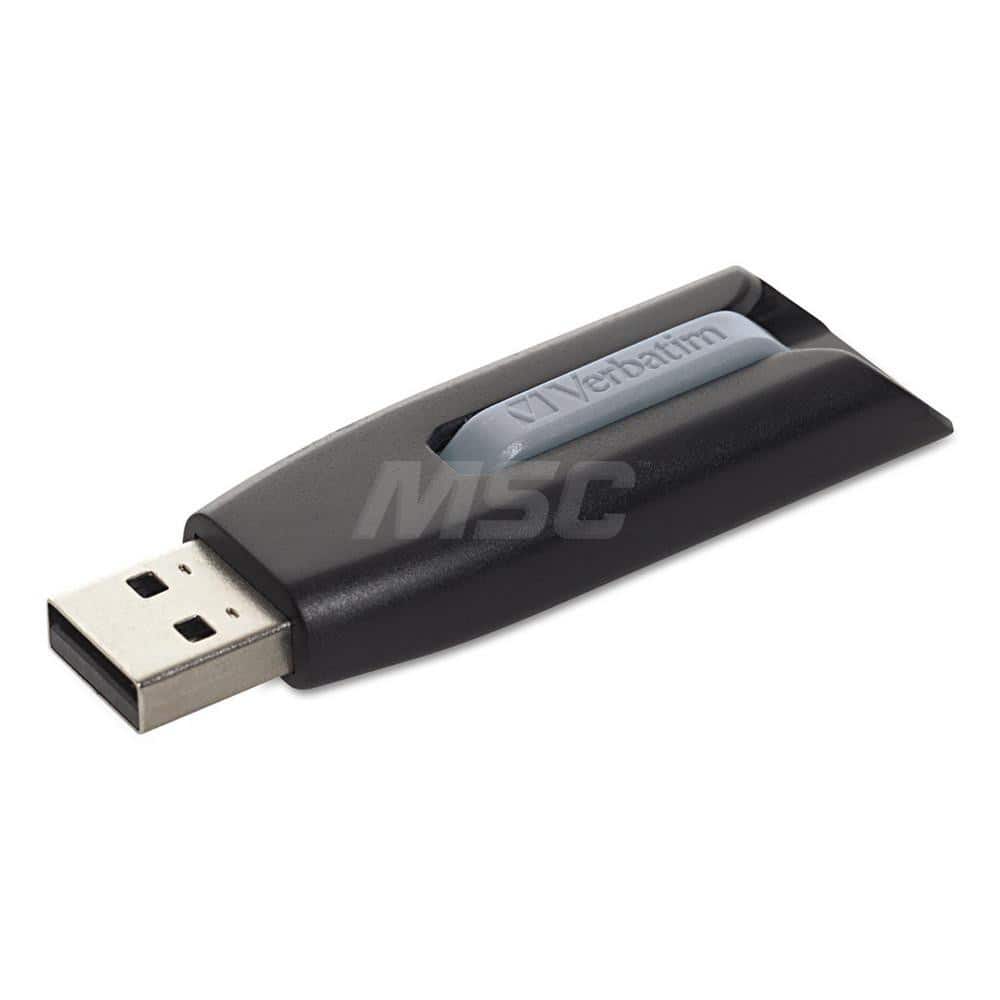 Verbatim - Office Machine Supplies & Accessories; Office Machine/Equipment Accessory Type: Flash Drive ; For Use With: Linux 2.4 & Later; Mac OS X 10.4 & Later; Windows XP; Vista; 7; 8; 10 ; Color: Black; Gray - Exact Tool & Supply