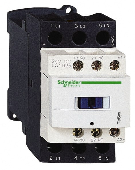 Schneider Electric - 3 Pole, 110 Coil VAC at 50/60 Hz, 25 Amp at 440 VAC and 40 Amp at 440 VAC, Nonreversible IEC Contactor - Exact Tool & Supply