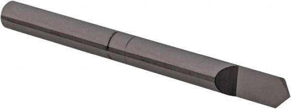 Scientific Cutting Tools - 90° Incl Angle, 1/8" Shank Diam, 2-1/2" OAL, 0.005" Cut Diam, Conical Engraving Cutter - 0.059" LOC, 0.005" Tip Diam, Right Hand Cut, Submicron Solid Carbide, Uncoated - Exact Tool & Supply