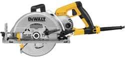 DeWALT - 15 Amps, 7-1/4" Blade Diam, 4,800 RPM, Electric Circular Saw - 120 Volts, 5/8" Arbor Hole, Left Blade - Exact Tool & Supply