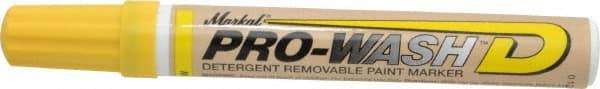 Markal - Yellow Oil-Based Paint Marker - Fine Tip, Alcohol Base Ink - Exact Tool & Supply