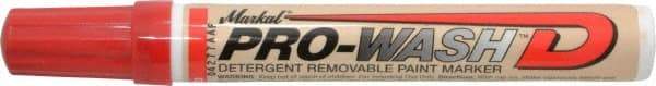 Markal - Red Oil-Based Paint Marker - Fine Tip, Alcohol Base Ink - Exact Tool & Supply
