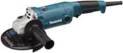 Makita - 6" Wheel Diam, 10,000 RPM, Corded Angle & Disc Grinder - 5/8-11 Spindle, 120 Volts, 10.5 Amps - Exact Tool & Supply