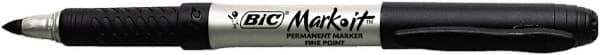 Bic - Black Permanent Marker - Fine Tip, Alcohol Base Ink - Exact Tool & Supply